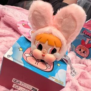 Popmart crybaby x powerpuff girls collab vinyl face plush